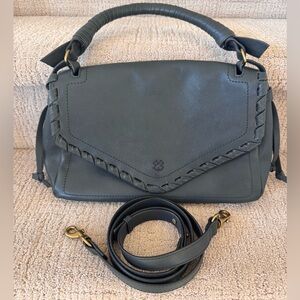NWOT Lucky Brand Dark Green Satchel with Crossbody Strap